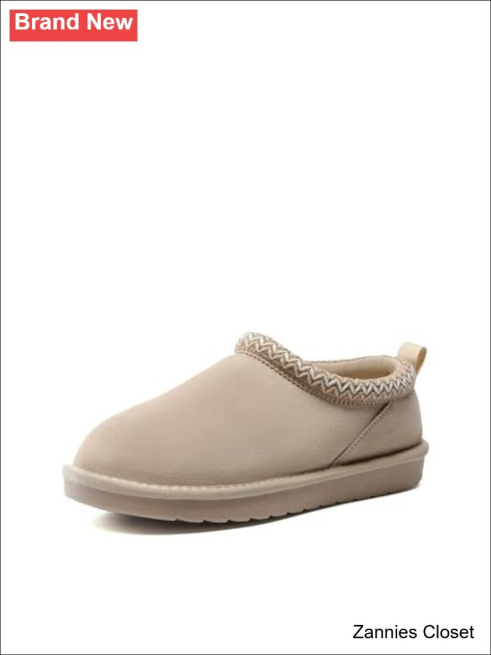 ✨ DREAM PAIRS Genuine Suede Fuzzy Slippers Women's Slip-On Cozy Warm